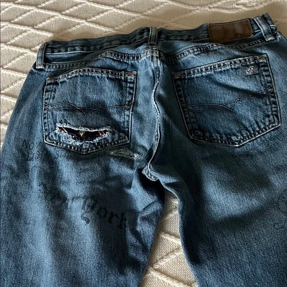 Distressed patchwork jeans by Polo Ralph Lauren size 27 - Picture 8 of 12